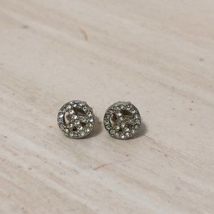 Juicy Couture peace sign stud earrings